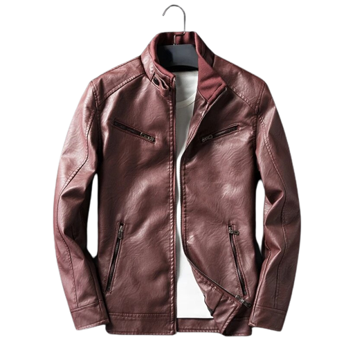 Mens Rich Genuine Lambskin Leather Bomber Jacket