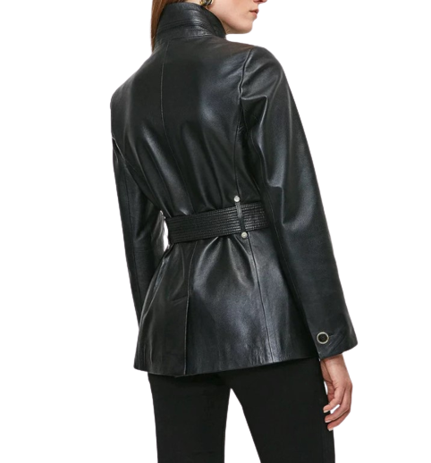 Womens Ilysa Genuine Lambskin Leather Blazer