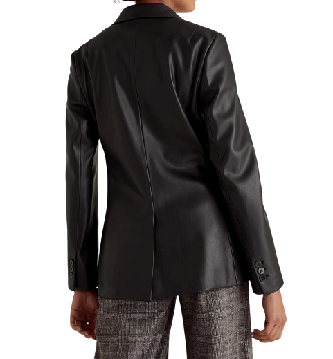 Womens Harli Genuine Lambskin Leather Blazer