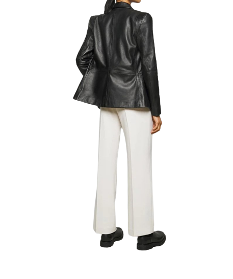 Womens Genny Genuine Lambskin Leather Blazer