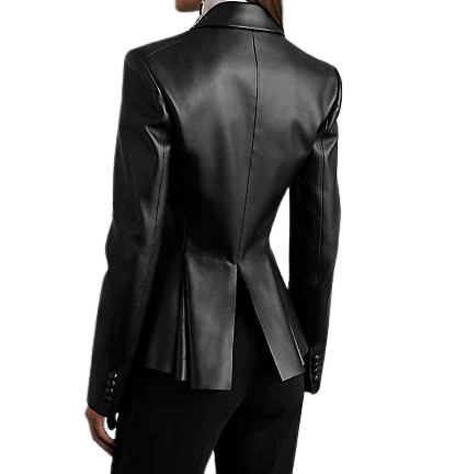 Womens Karee Genuine Lambskin Leather Blazer