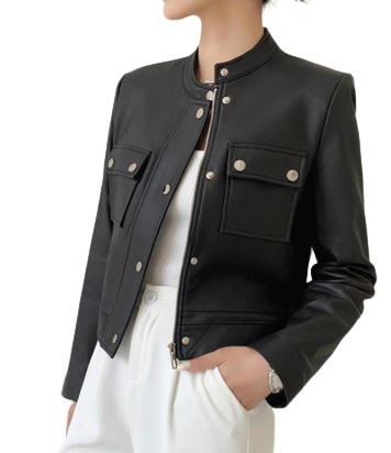 Womens Teena Genuine Lambskin Leather Jacket