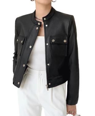 Womens Teena Genuine Lambskin Leather Jacket