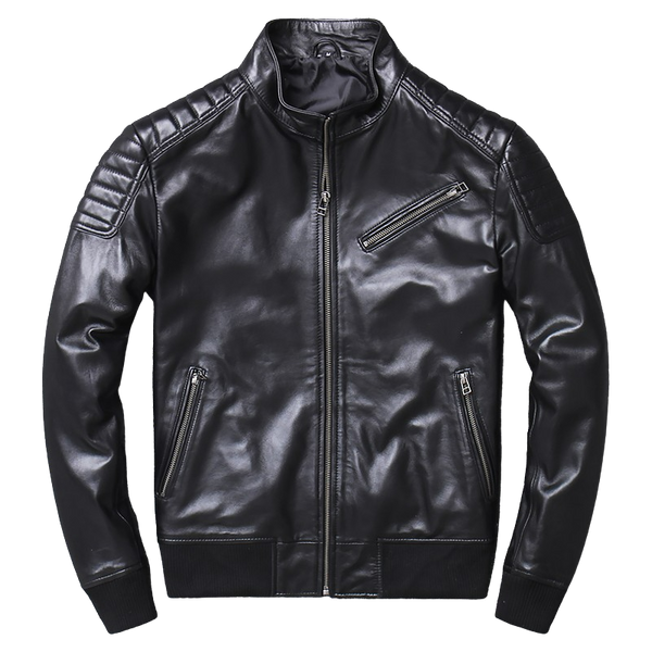 Mens Roger Genuine Lambskin Leather Bomber Jacket