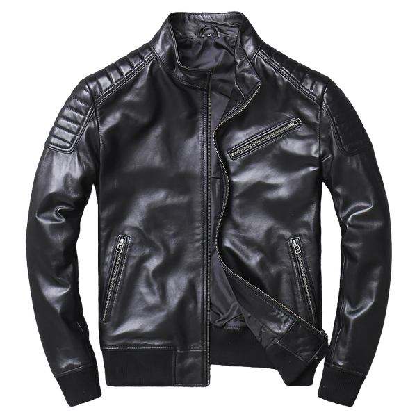 Mens Roger Genuine Lambskin Leather Bomber Jacket