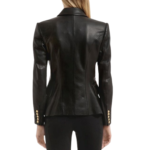 Womens Jenn Genuine Lambskin Leather Blazer