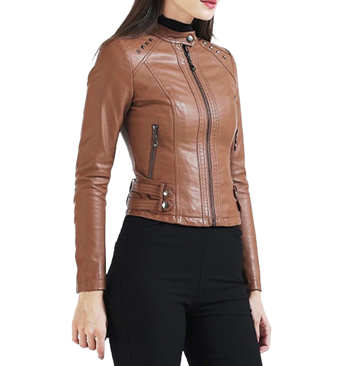 Womens Jessica Genuine Lambskin Leather Jacket