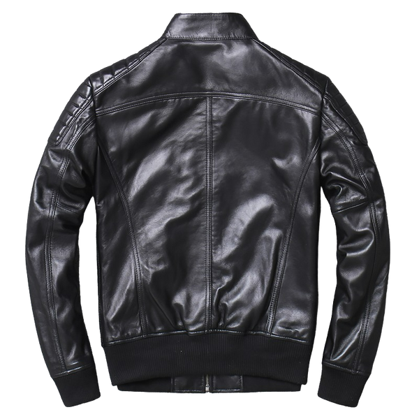 Mens Roger Genuine Lambskin Leather Bomber Jacket