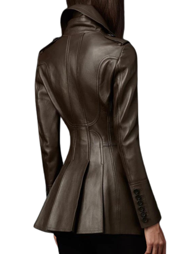 Womens Kim Genuine Lambskin Leather Coat