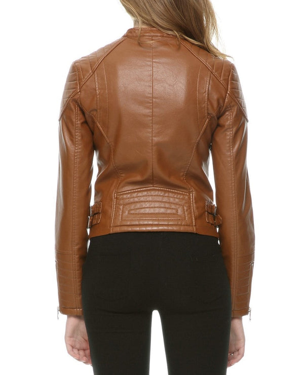 Womens Kathleen Genuine Lambskin Leather Jacket