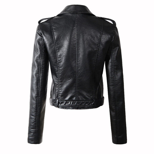 Womens Amy Genuine Lambskin Biker Leather Jacket