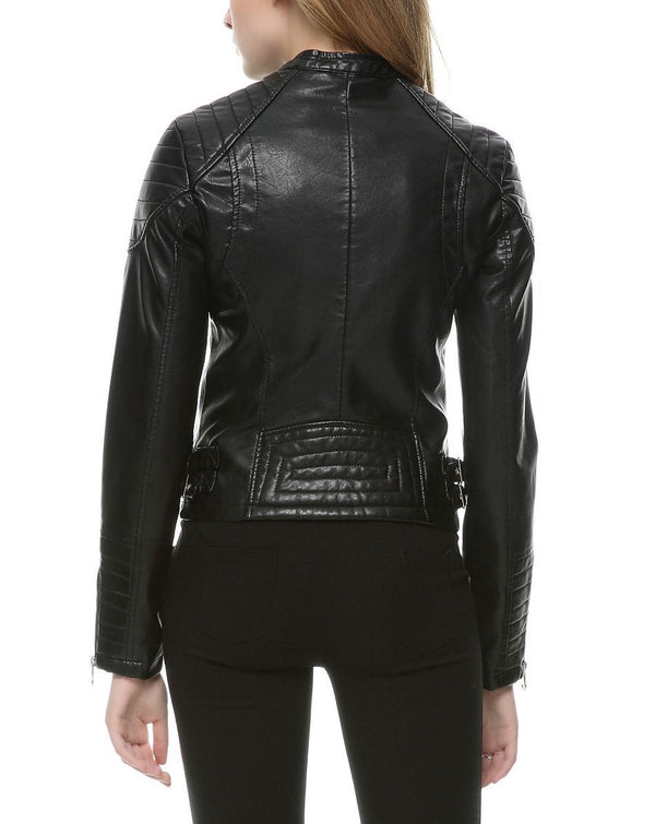 Womens Kathleen Genuine Lambskin Leather Jacket