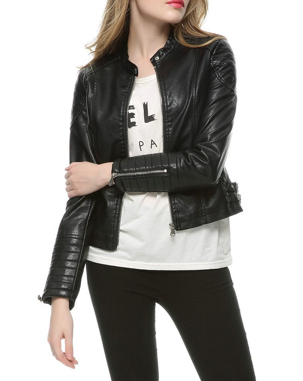 Womens Kathleen Genuine Lambskin Leather Jacket