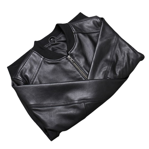 Mens Ryan Genuine Lambskin Leather Bomber Jacket