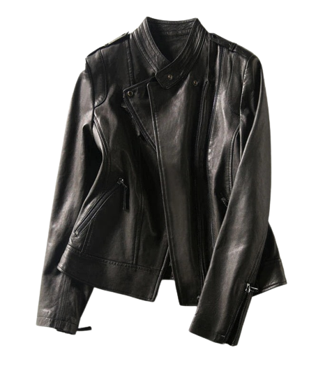 Womens Patricia Genuine Lambskin Biker Leather Jacket