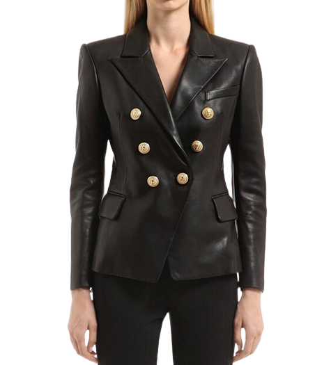 Womens Jenn Genuine Lambskin Leather Blazer