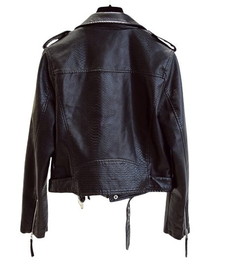 Womens Brenda Genuine Lambskin Biker Leather Jacket