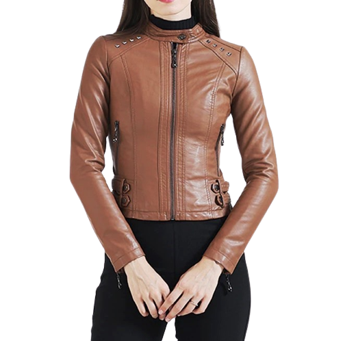 Womens Jessica Genuine Lambskin Leather Jacket