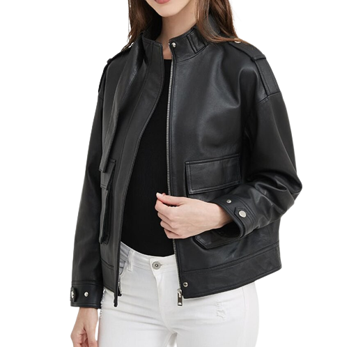 Womens Shirley Genuine Lambskin Leather Jacket