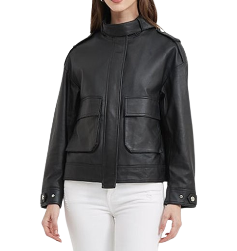 Womens Shirley Genuine Lambskin Leather Jacket