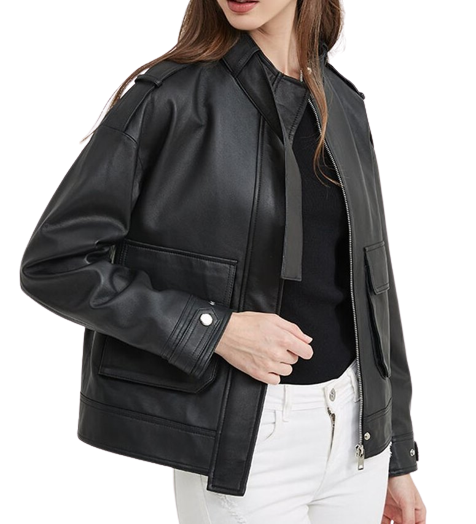 Womens Shirley Genuine Lambskin Leather Jacket