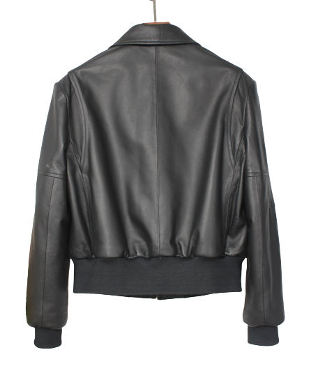 Womens Laura Genuine Lambskin Leather Bomber Jacket