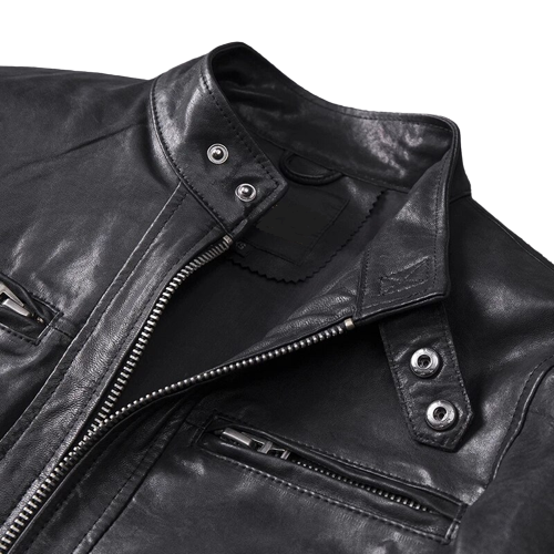 Mens Jason Genuine Lambskin Leather Bomber Jacket