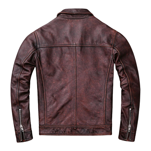 Mens Antonio Front Pocket Genuine Lambskin Leather Jacket