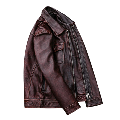 Mens Antonio Front Pocket Genuine Lambskin Leather Jacket