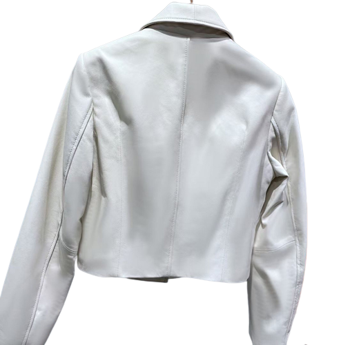 Womens Vikkie Genuine Lambskin Leather Short Jacket