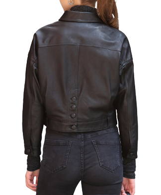 Womens Raina Genuine Lambskin Leather Jacket