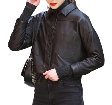 Womens Raina Genuine Lambskin Leather Jacket