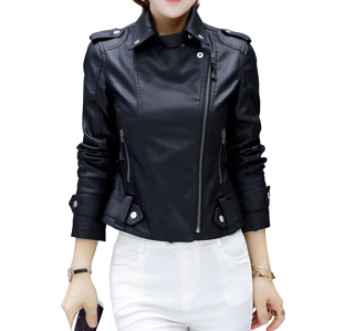 Womens Solana Genuine Lambskin Biker Leather Jacket