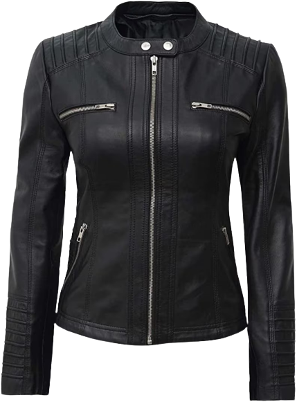 Womens Fianna Genuine Brown Leather Hooded Bomber Jacket