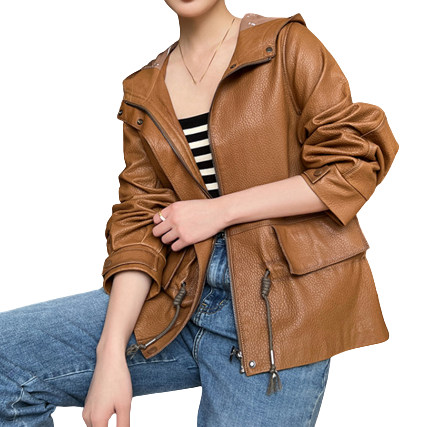 Womens Shandie Genuine Lambskin Leather Jacket