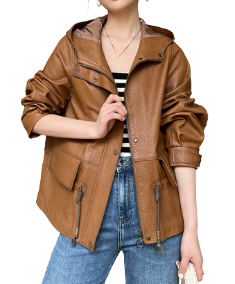 Womens Shandie Genuine Lambskin Leather Jacket