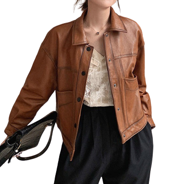 Womens Wini Genuine Lambskin Leather Jacket