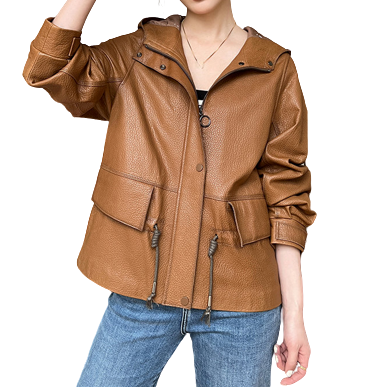 Womens Shandie Genuine Lambskin Leather Jacket