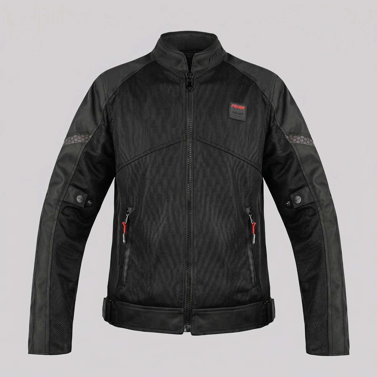MotoArt Leather Protective Breathable Mesh Motorcycle Jacket