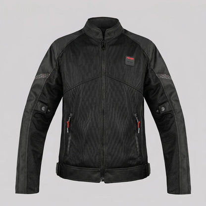 MotoArt Leather Protective Breathable Mesh Motorcycle Jacket