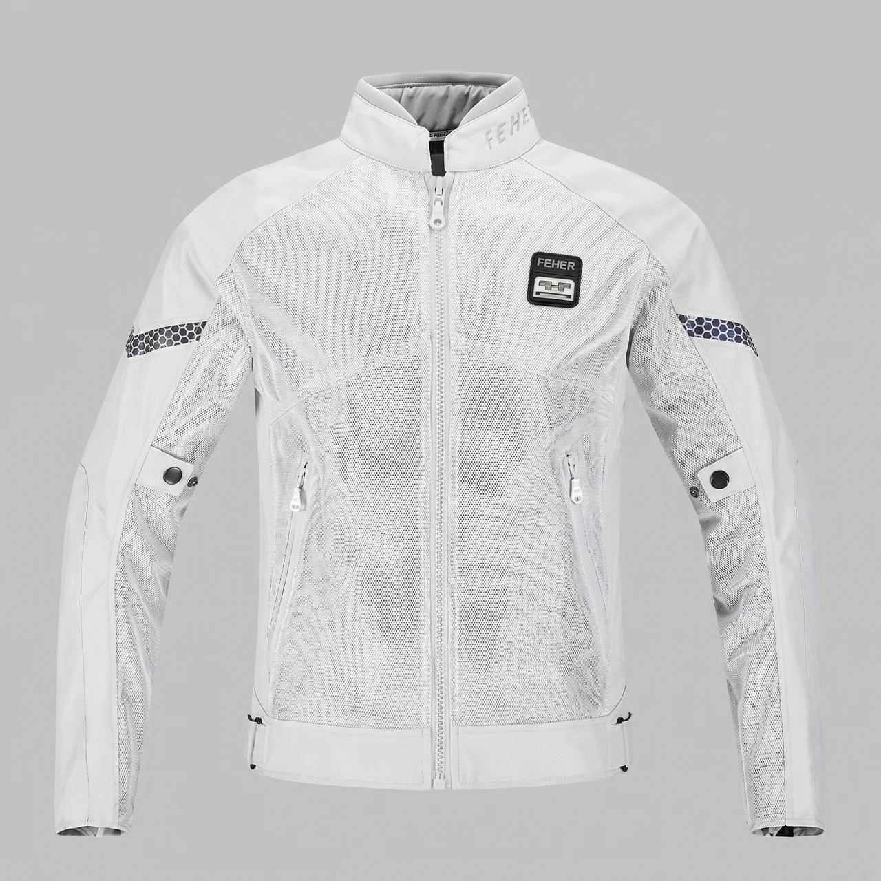 MotoArt Leather Protective Breathable Mesh Motorcycle Jacket