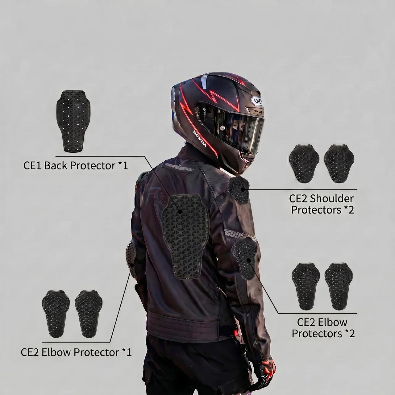 MotoArt Leather Protective Breathable Mesh Motorcycle Jacket
