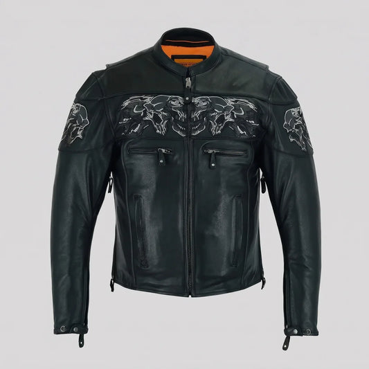 MotoArt Leather Shadowline Leather Moto Jacket