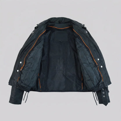 MotoArt Leather Women’s Belted Leather Moto Jacket