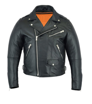 MotoArt Men's Classic Cruiser V3 Biker Leather Jacket - Discounted - MotoArt Leather