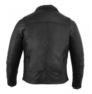 MotoArt Men's Classic Cruiser V2 Biker Leather Jacket - MotoArt Leather