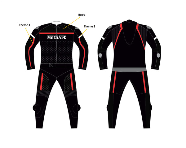 MotoArt Top Kevlar Agitator Motorcycle Leather Racing Suit Two Piece - MotoArtLeather