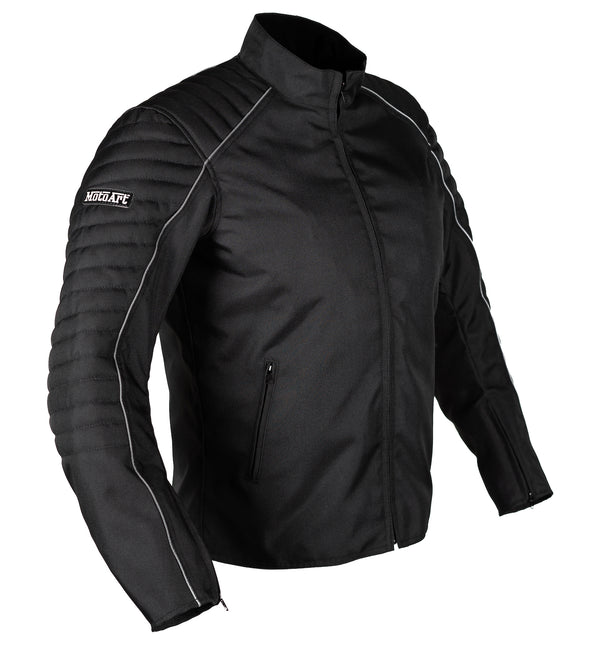 MotoArt BikerMX Textile Motorcycle Jacket Cordura 1000D Full Black - MotoArt Leather