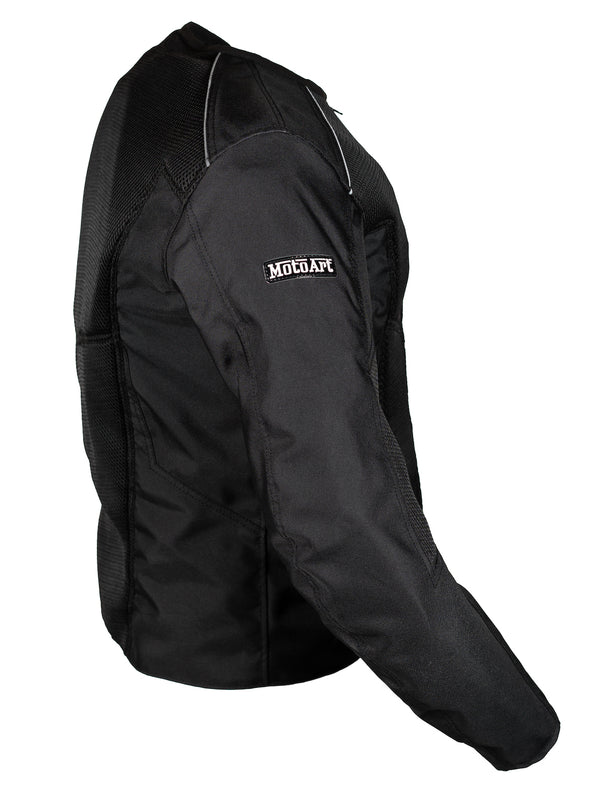 MotoArt BreezeMax Textile Motorcycle Jacket Cordura 1000D Black - MotoArt Leather